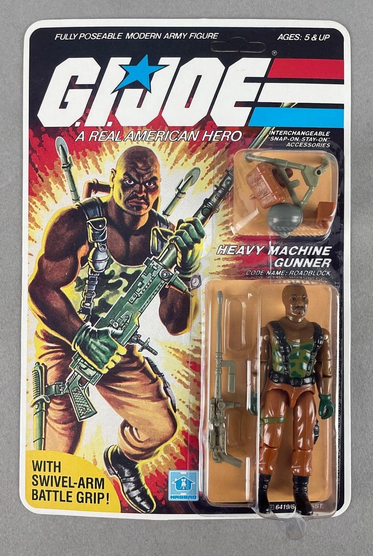 RECARDED 1983 Hasbro G.I. Joe Roadblock Action Figure (1 of 3)