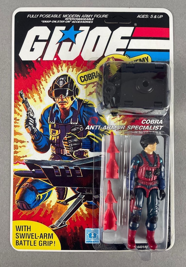RECARDED 1983 Hasbro G.I. Joe Cobra Anti-Armor Specialist Action Figure (1 of 3)
