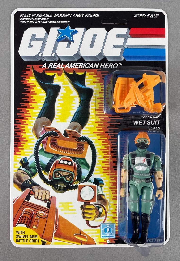RECARDED 1985 Hasbro G.I. Joe Wet Suit Action Figure (1 of 3)