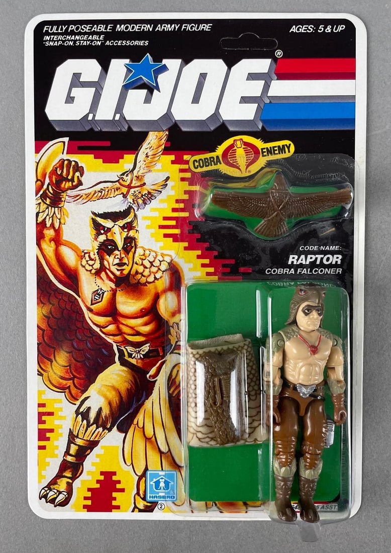 RECARDED 1986 Hasbro G.I. Joe Raptor Action Figure (1 of 3)