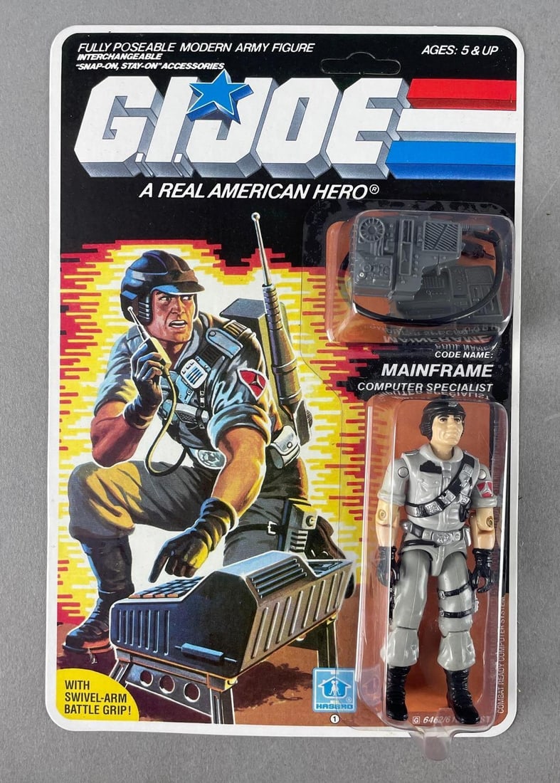 RECARDED 1985 Hasbro G.I. Joe Mainframe Action Figure (1 of 3)