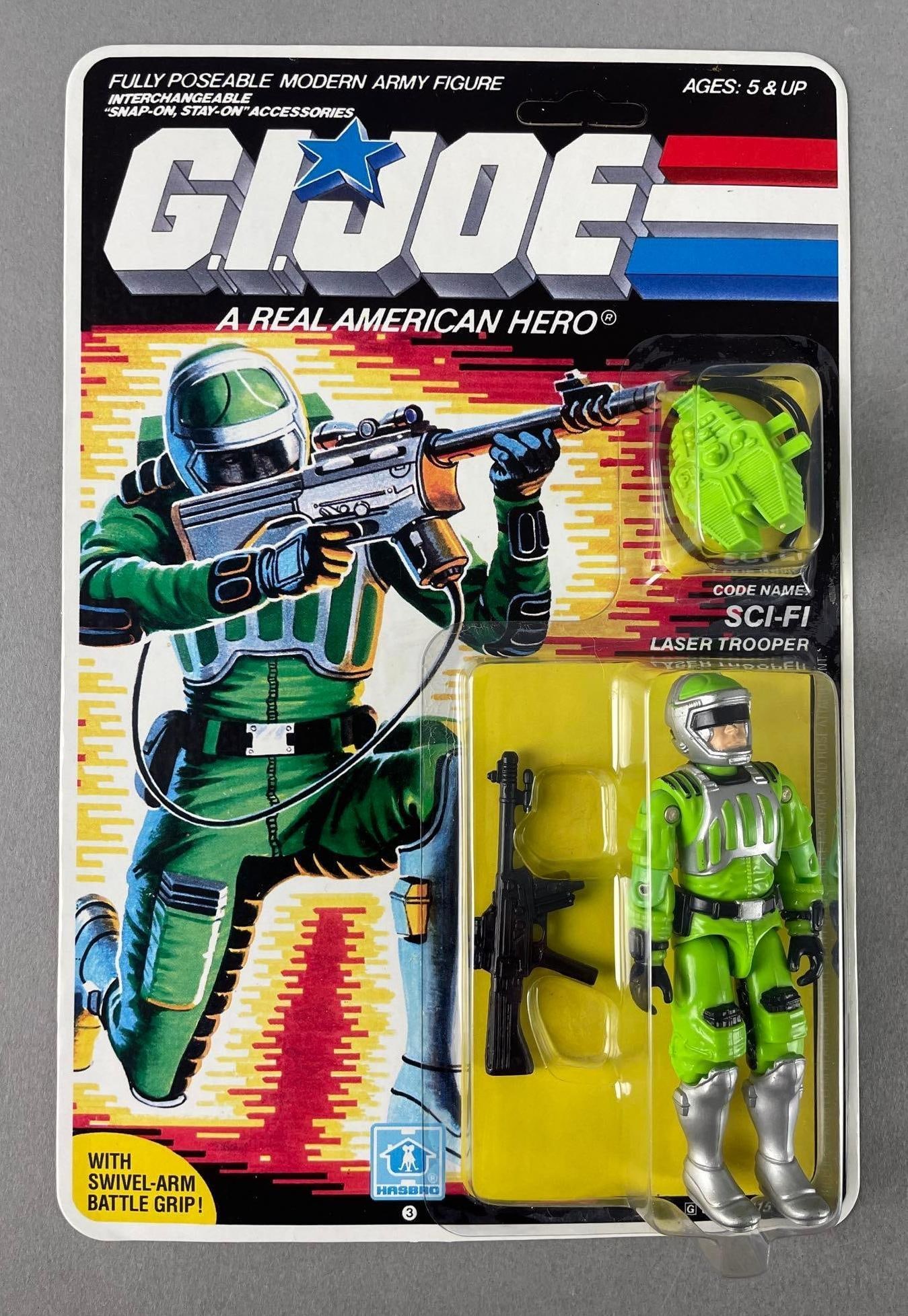 RECARDED 1985 Hasbro G.I. Joe Sci-Fi Action Figure (1 of 3)