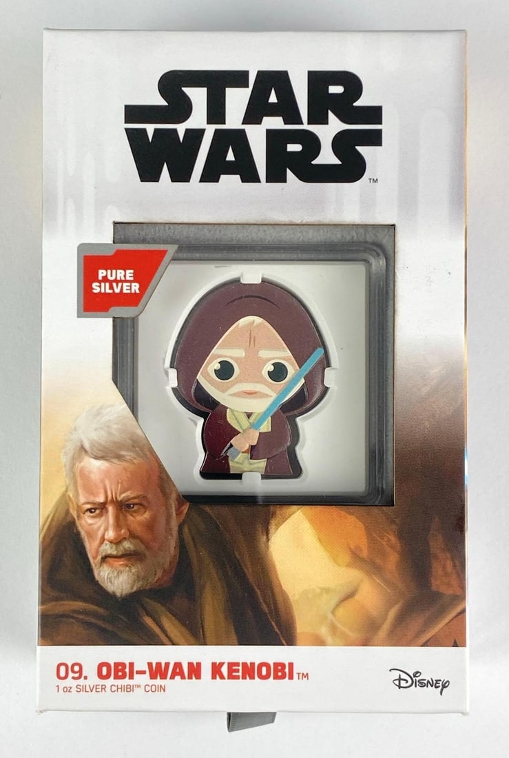 2021 Chibi NIEU LE Star Wars Obi-Wan Kenobi $2 .999 Fine Silver 1 Oz Ingot/Bar (1 of 4)