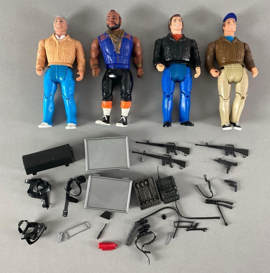 Group of 1983 Cannell The A Team Action Figures and Acessories (1 of 3)