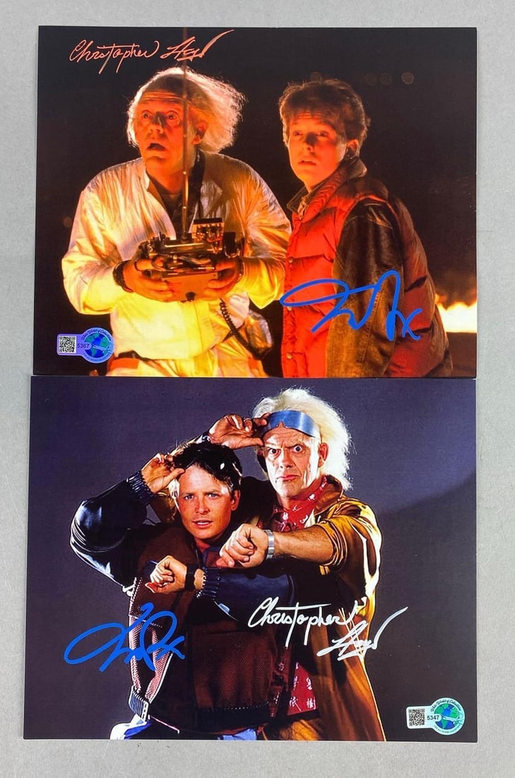 Group of 2 SIGNED Back To The Future Movie Prints (1 of 4)