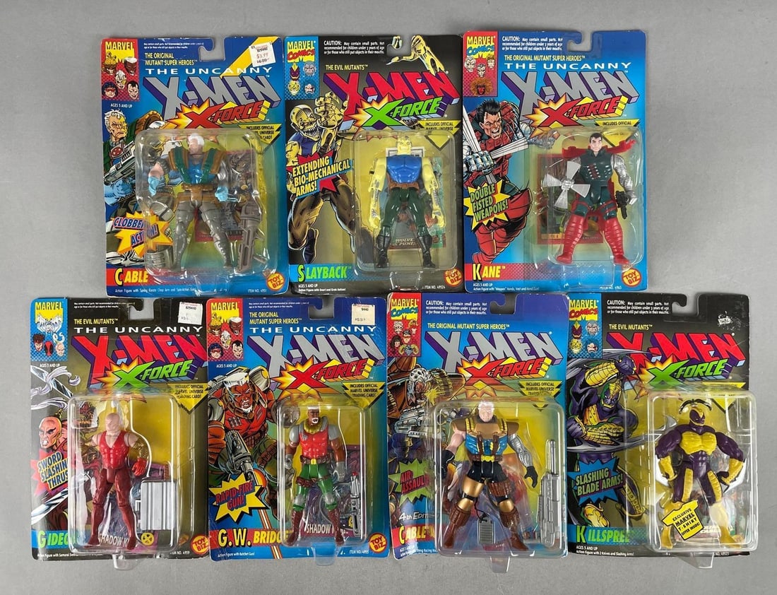 Group of Toy Biz Marvel Comics X-Men X-Force Action Figures: Includes cable, Kane