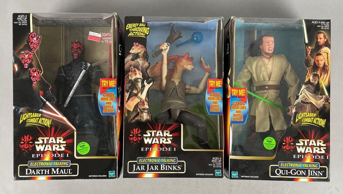 Group of Hasbro Star Wars Ep. 1 Electronic Talking Action Figures (1 of 2)