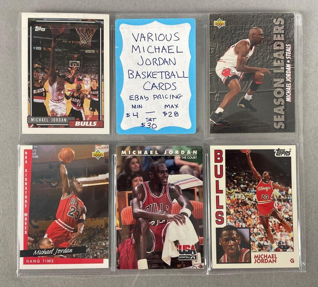Group of 5 1992 / 93 Michael Jordan Basketball Cards (1 of 2)