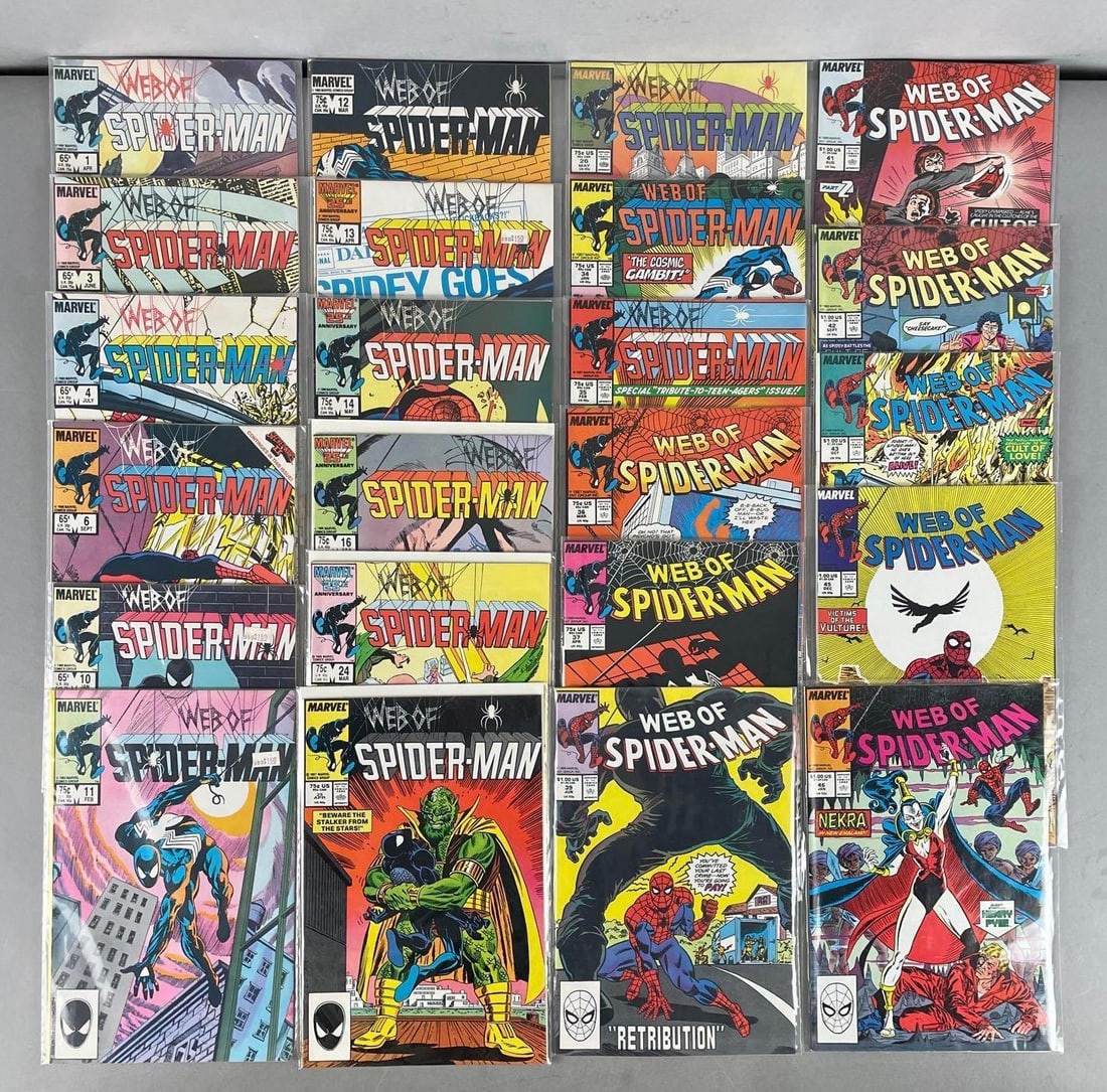 Group of Marvel Web of Spider-Man Comic Books (1 of 5)