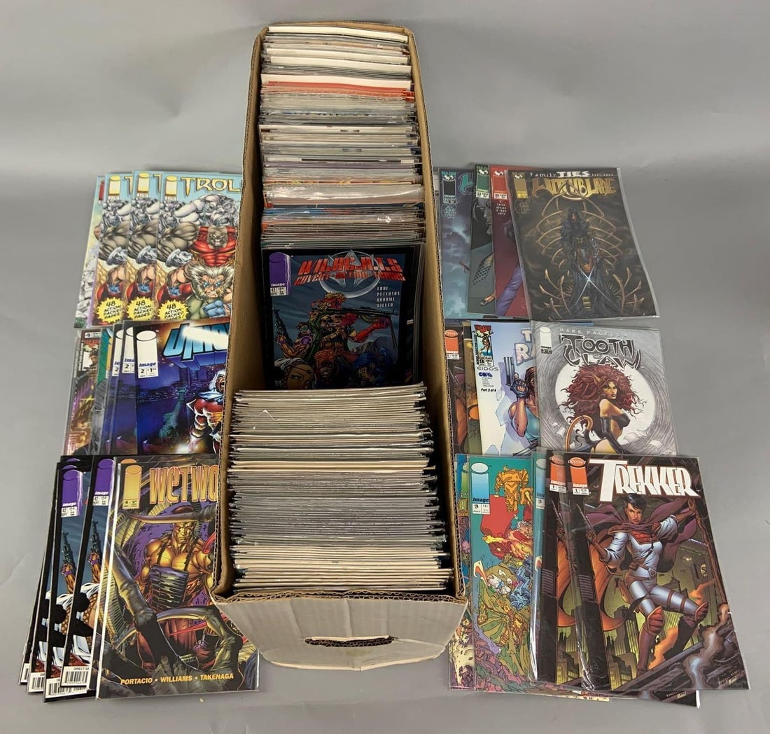Long Box of Approximately 250 Plus Comic Books (1 of 4)