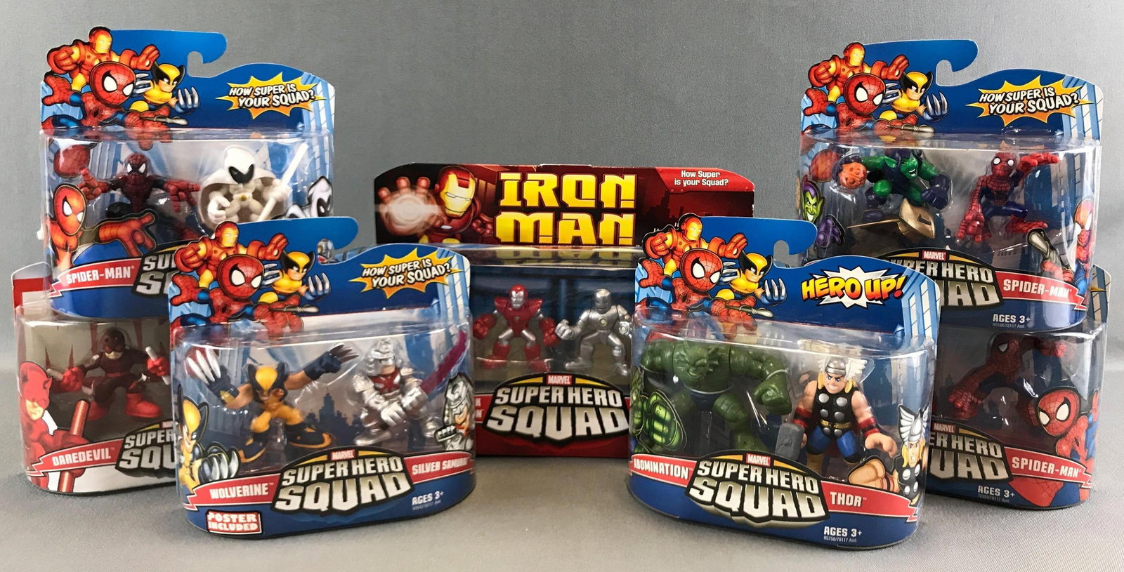 Group of 7 Marvel Super Hero Squad action figures in (1 of 5)