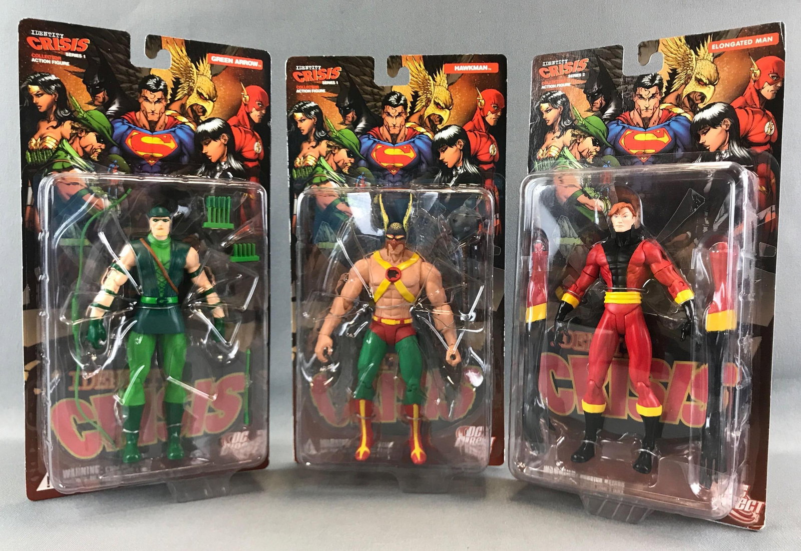 Group of 3 DC Direct Identity Crisis action figures in (1 of 5)