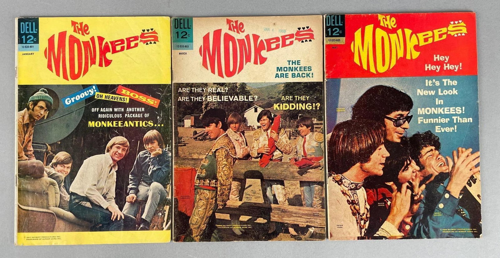 Group of 3 Dell The Monkees Comic Books (1 of 5)