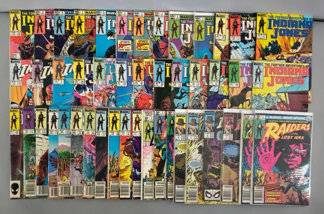 Group of Marbel Indiana Jones Comic Books: Bronze - modem age, 60¢-$1.00, some bagged and boarded