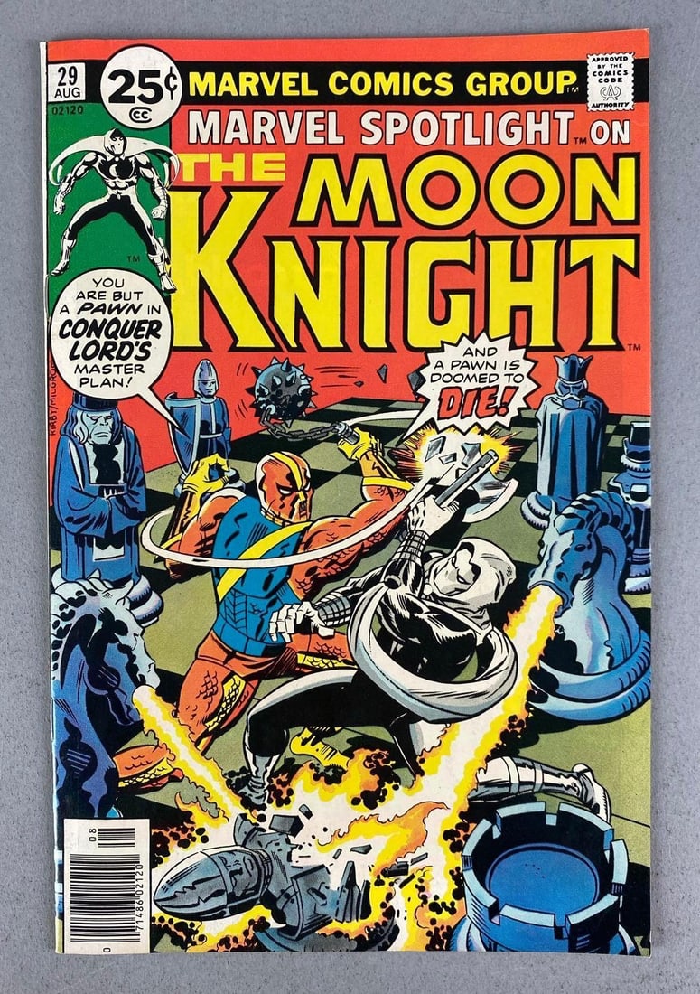 Marvel Comics Spotlight The Moon Knight No. 29: 5th Appearance of Moon Knight - See Werewolf by Night for First Three, 1976 Bronze Age, 25¢, bagged and boarded