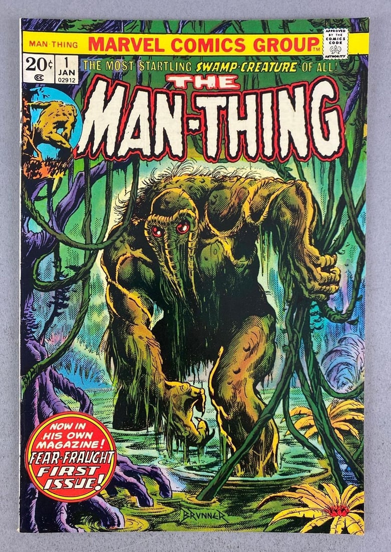 Marvel Comics The Man-Thing No. 1: first Issue, 1973 Bronze Age, 20¢, bagged and boarded
