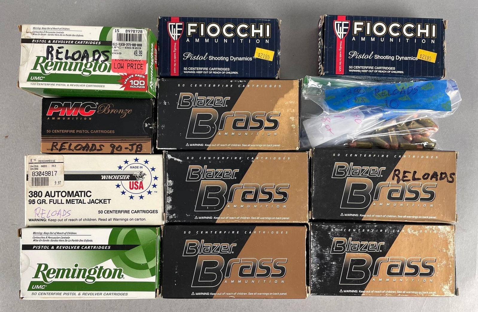 600+ Rounds of .380 Cal. Ammunition: Each box full