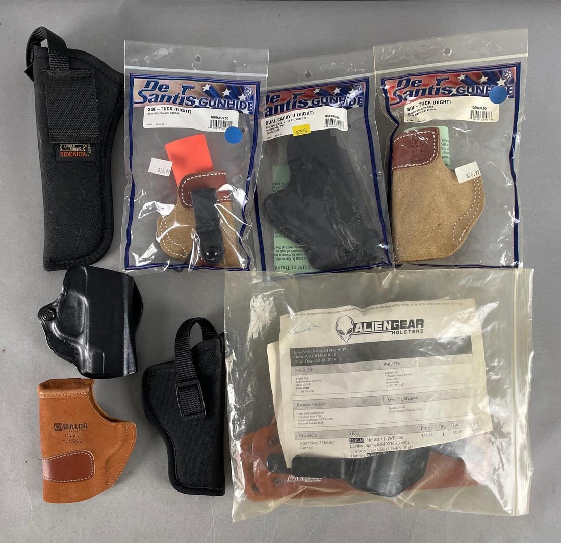 Group of Firearm Holsters: For Ruger, S&W, and more