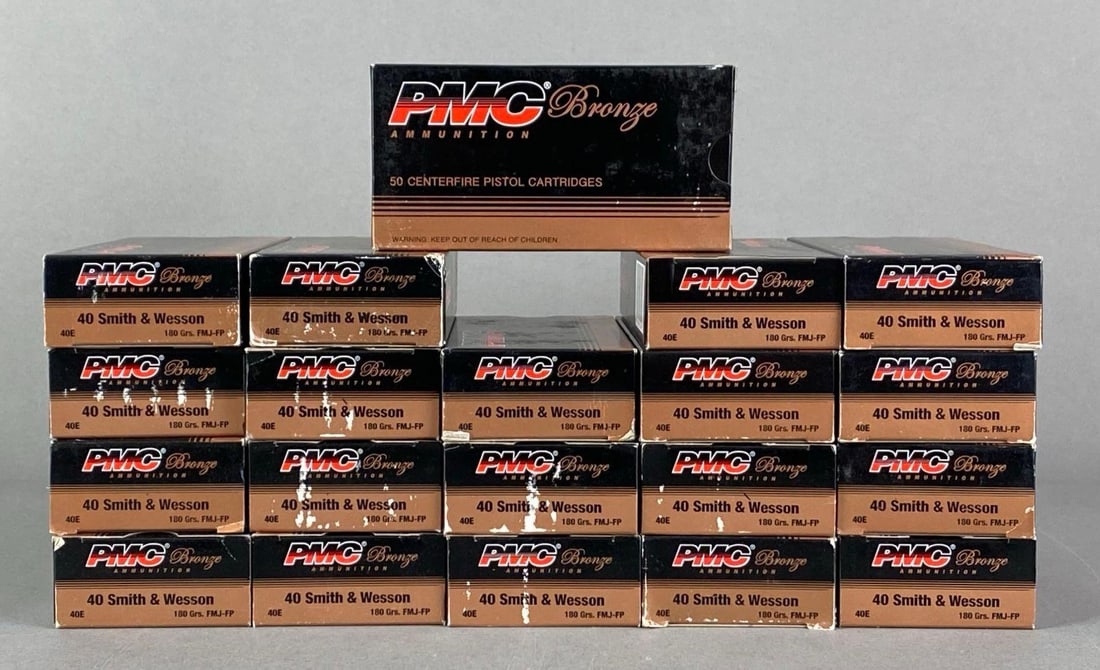 1000 Rounds of PMC Bronze .40 S and W Ammunition (1 of 3)