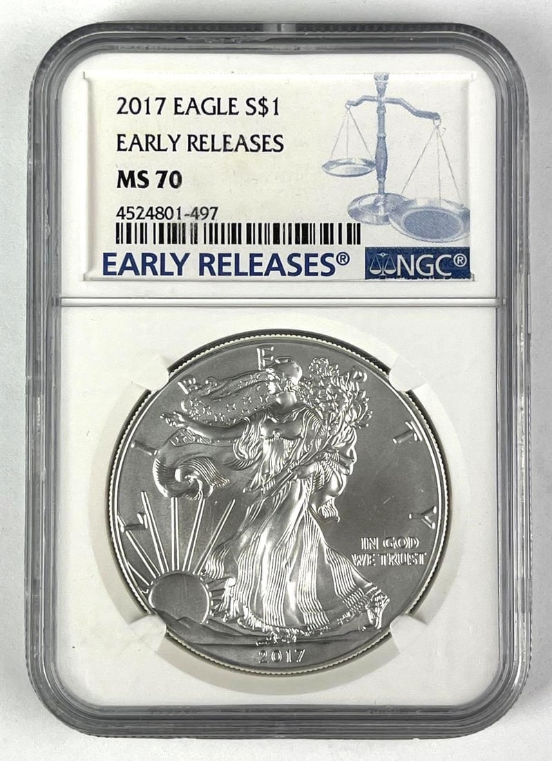 2017 US Mint $1 Silver American Eagle 1 oz .999 Fine Silver NGC MS 70 (1 of 2)