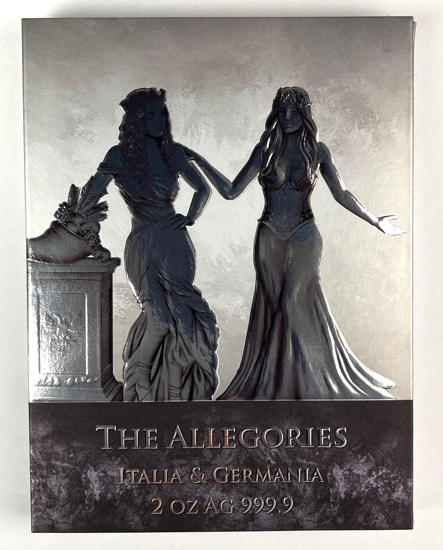 2020 Germania Mint The Allegories 2 oz 999.9 Fine Silver BU Round: Mintage of 2500 Pieces. Includes COA