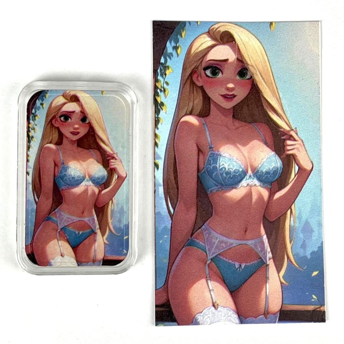 Rapunzel Colorized 1 oz .999 Fine Silver Ingot/ Bar (1 of 2)