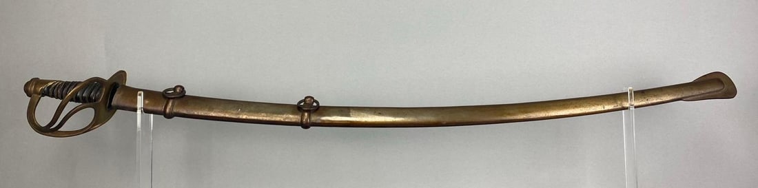 Replica US Civil War Model 1860 Cavalry Sword and Scabbard: Measures 41” in length.