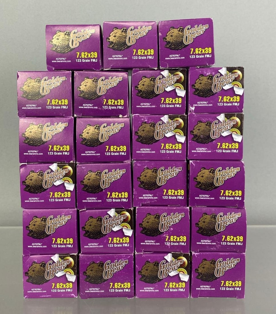 460 Rounds of Golden Bear 7.62x39mm 123 Gr. FMJ Ammunition (1 of 3)
