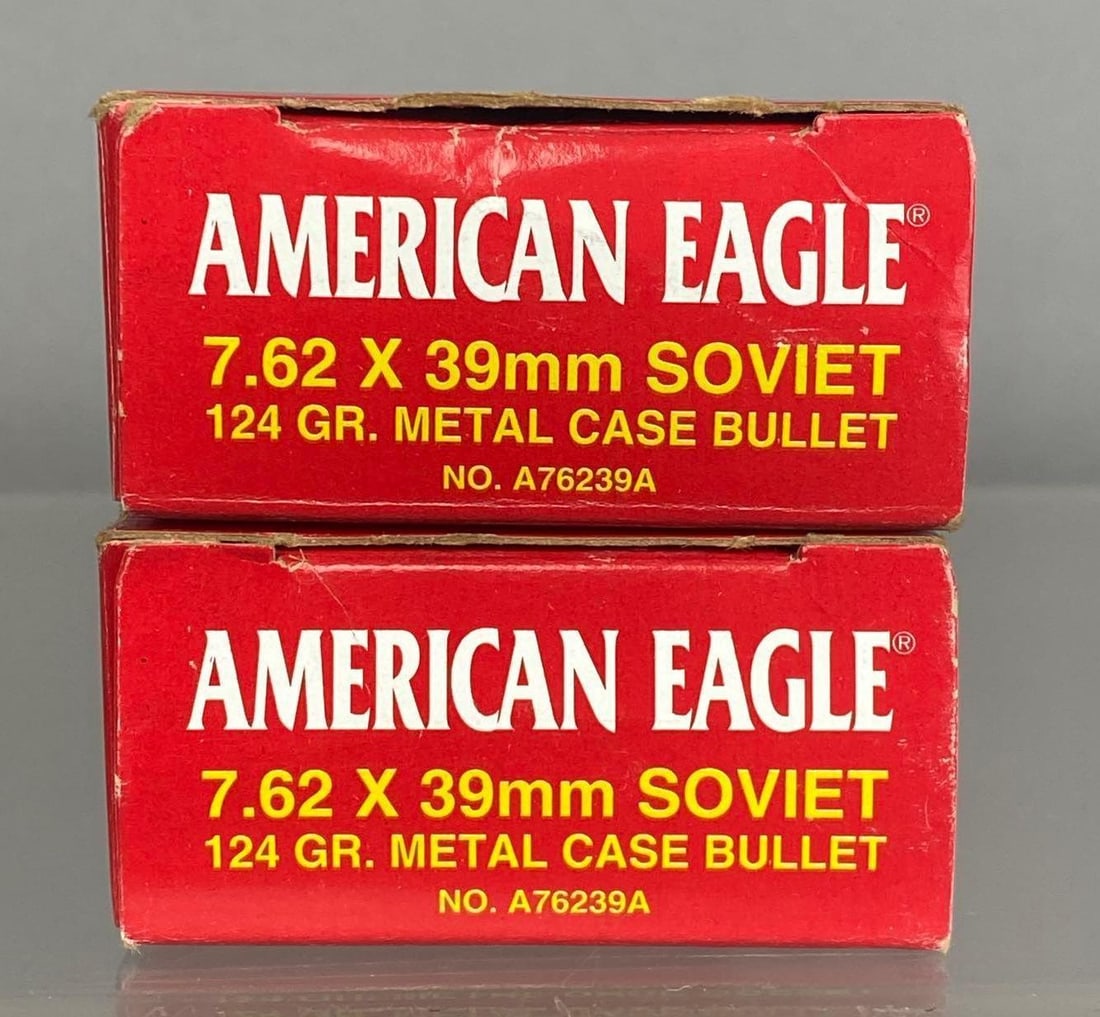 40 Rounds of American Eagle 7.62x39mm 124 Gr. Ammunition (1 of 2)