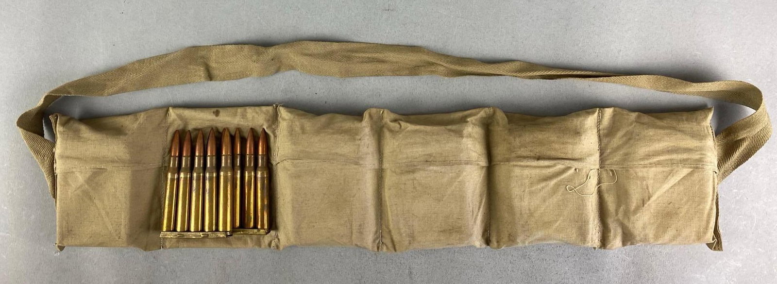 WW2 US Military .30 Cal Bandolier with Clips (1 of 4)