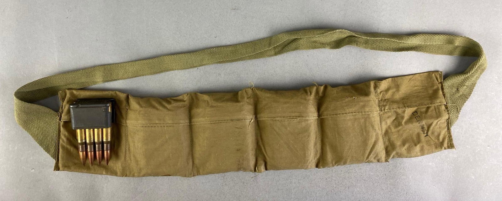 WW2 US Military .30 Cal Bandolier with Clips (1 of 2)