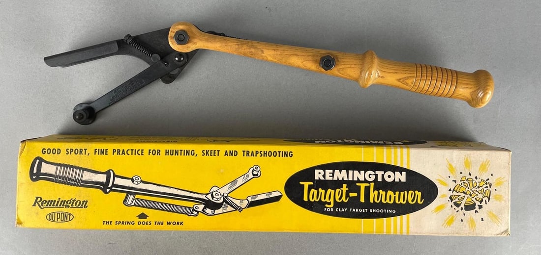 Remington Clay Target Thrower: Original box measures 18 1/2" long