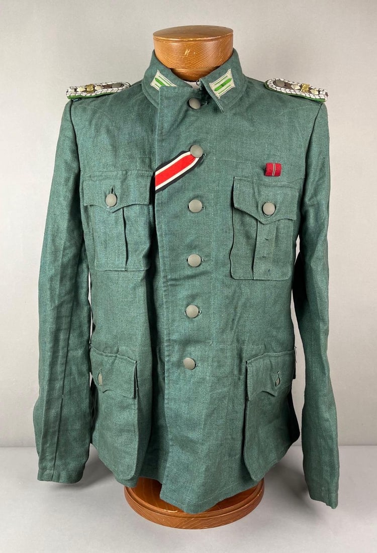 WW2 German M36 EM Summer HBT Field Tunic (1 of 18)