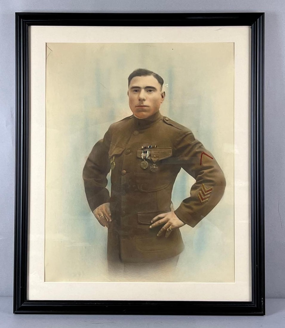 WW1 American Soldier Hand Colored Portrait (1 of 2)