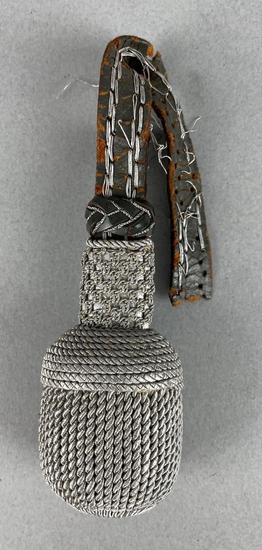 WW2 German Officers Portepee: Sword knot measures 3" x 1 1/2"