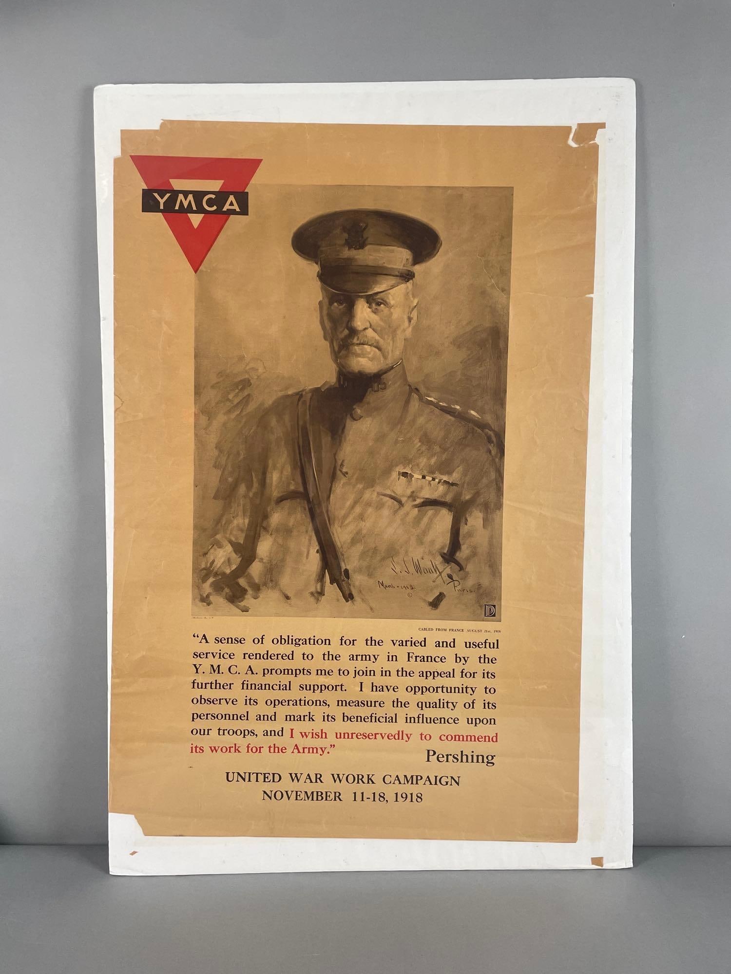 1918 WW1 YMCA United War Work Campaign Propaganda Poster (1 of 4)