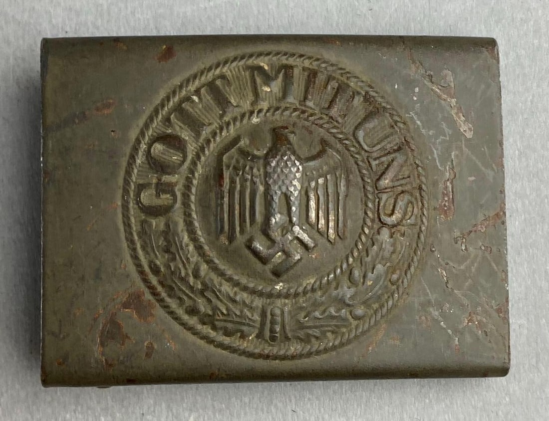 WW2 German Gott Mit Uns Belt Buckle: Measures 3” in length.