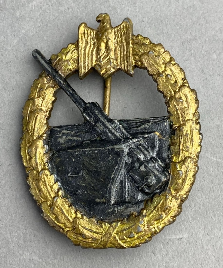 Reproduction German Style Kriegsmarine Coastal Artillery Badge: Measures 2” in length.