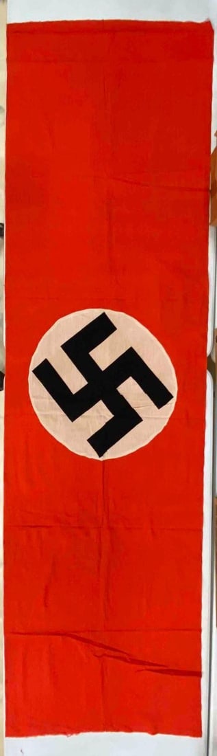 WW2 German Double Sided NSDAP Banner: Measure L 98 x W 27 1/2 inches.