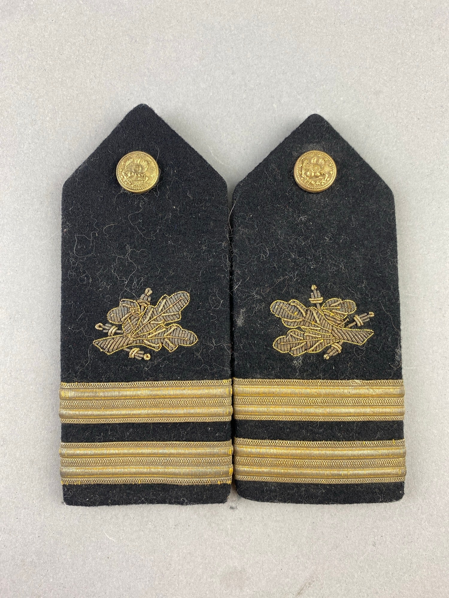Group of 2 WW2 US Public Health Service Surgeon Shoulder Boards: Measure 5” in length.