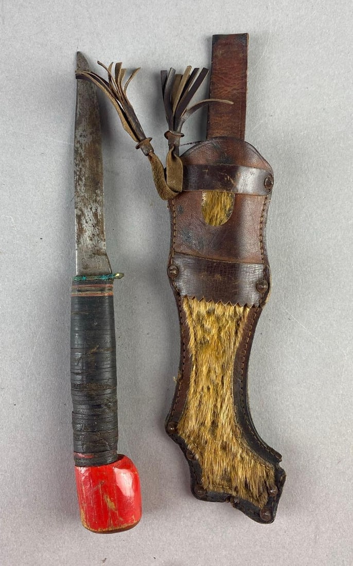 Orco Solingen Deer Leg Fixed Blade Knife: Rust throughout. Measures 9” in length.