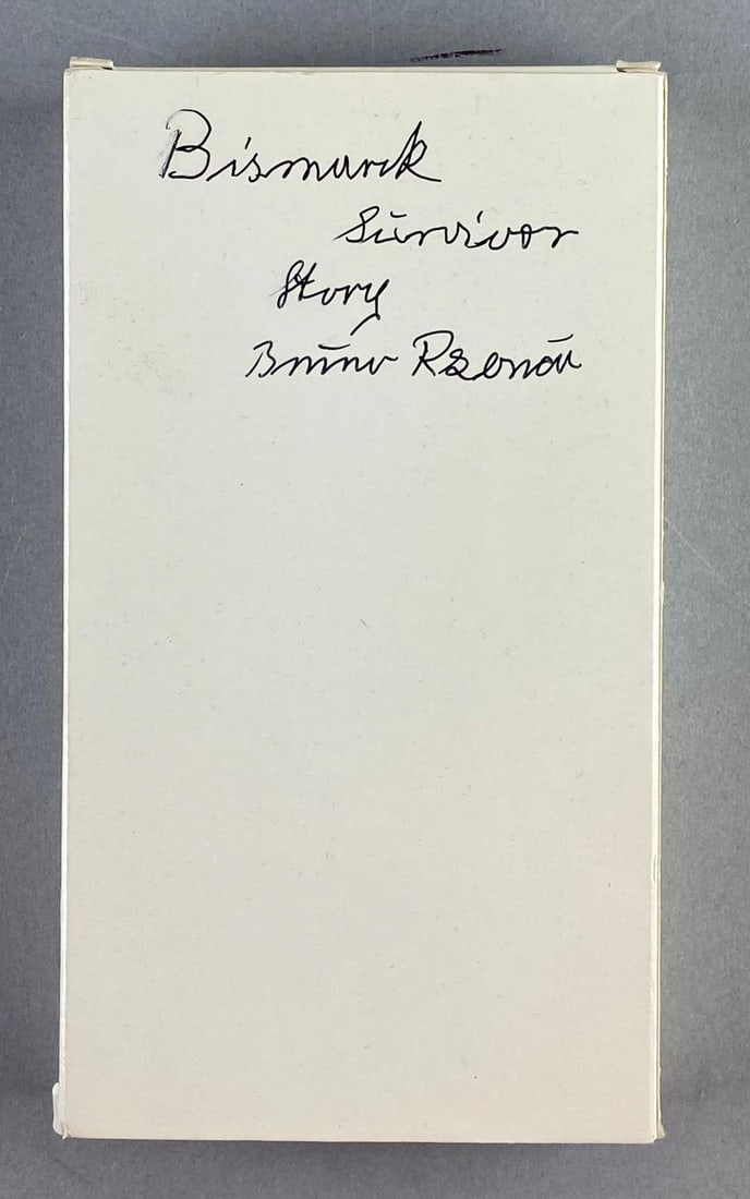 WW2 VHS Bismarck Survivor Story: Untested. Measures L 7 1 /2 x W 4 inches.