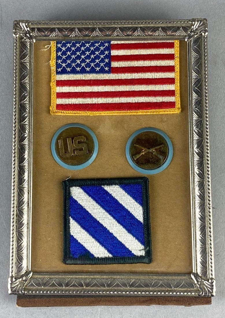 Framed US Military Patches: Measure L 7 x W 5 inches.