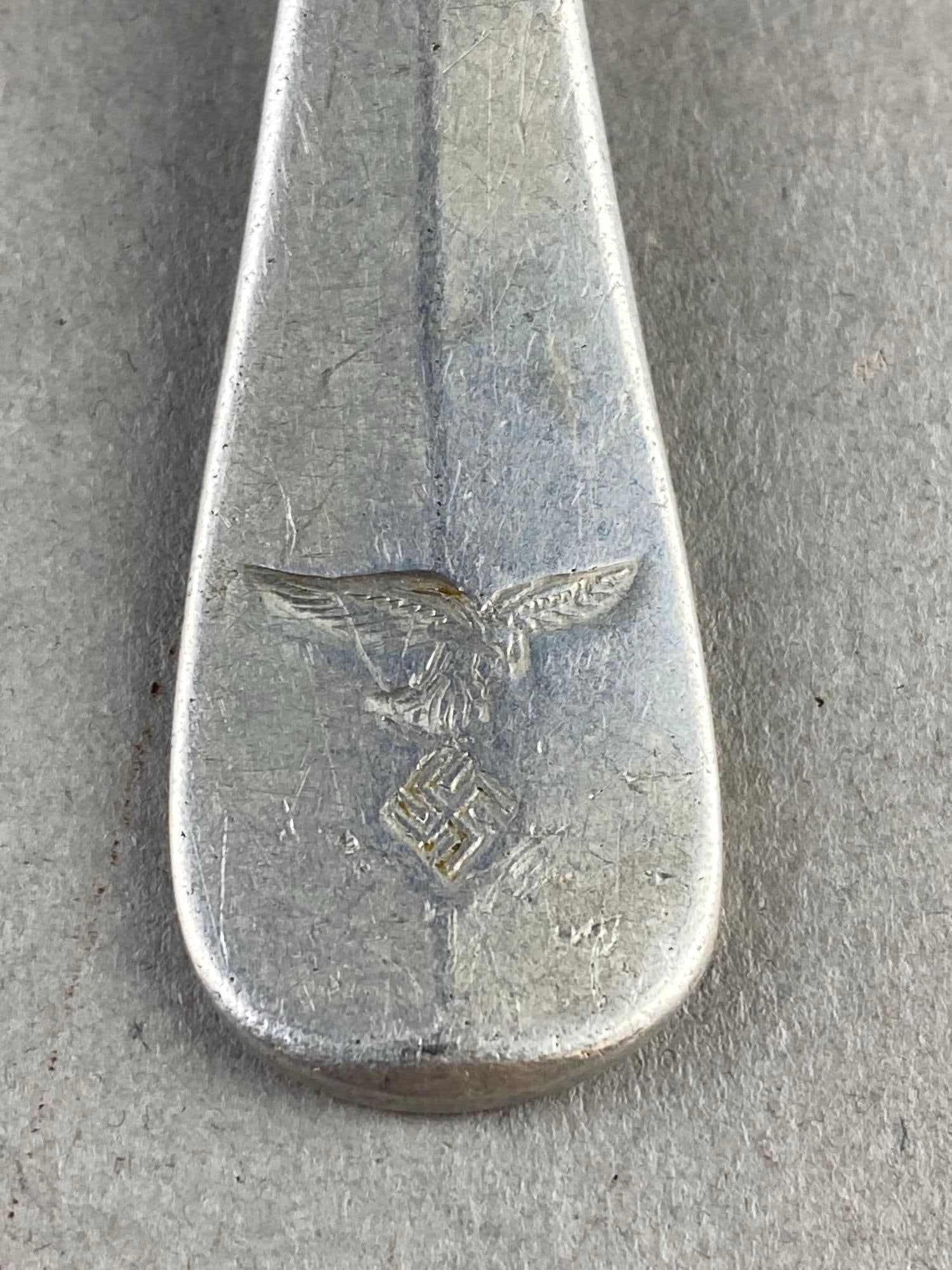 WW2 German Luftwaffe F.L.U.V. Mess Hall Spoon - 3