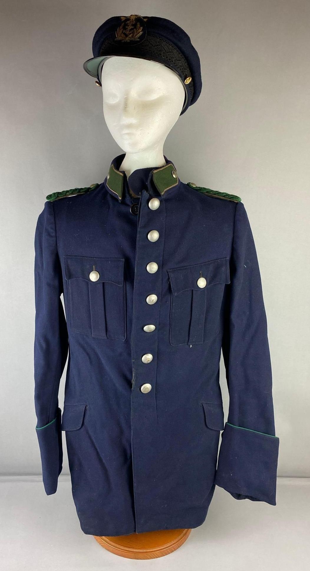 Reproduction German Style German Fire Police Tunic and Cap (1 of 4)