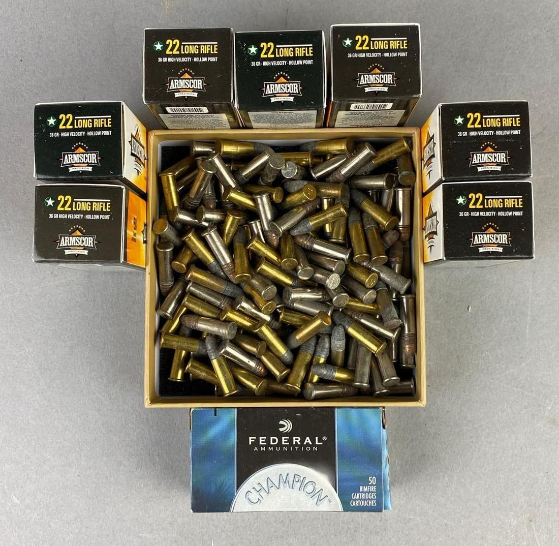 400+ Rounds of Armscor .22 LR 36 Gr. Hollow Point Boxes and More: Includes loose rounds of Winchester x and more rounds.