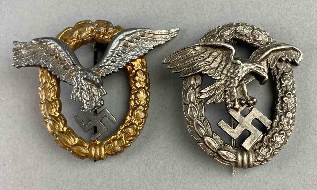 Group of 2 Reproduction German Style Luftwaffe Pilot/ Observer Badge (1 of 2)
