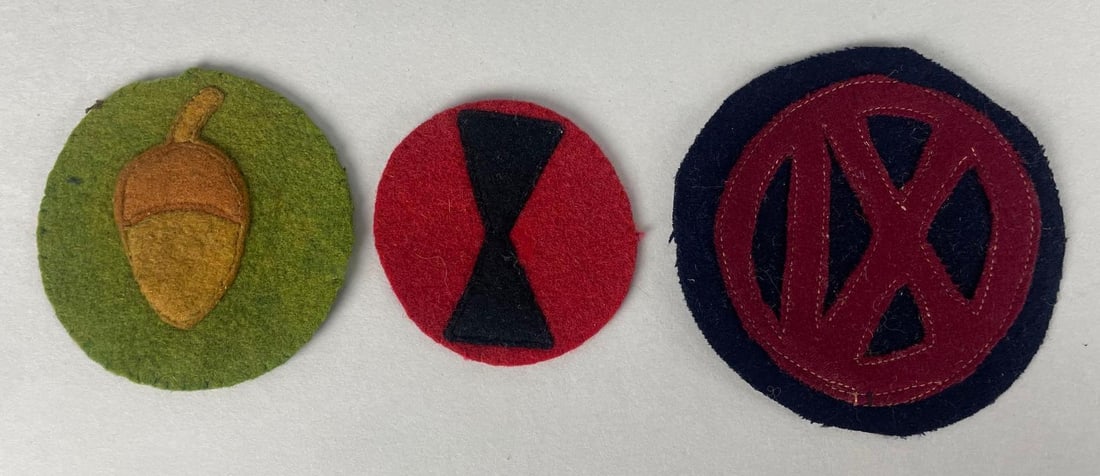 Group of WW1 U.S. Army Infantry Patches: Includes 87th, 7th, 9th