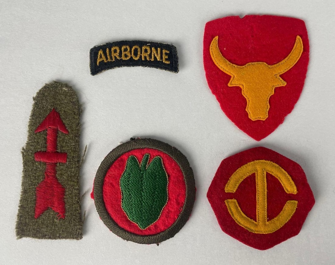 Group of WW2 U.S. Military Patches: Includes 12th, 24th, 32nd infantry