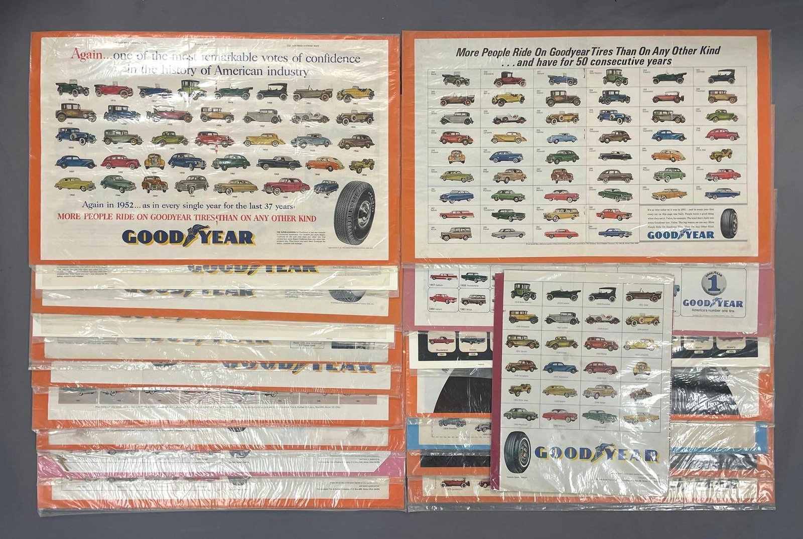 Group of Vintage Good Year Tires Advertising Posters (1 of 3)